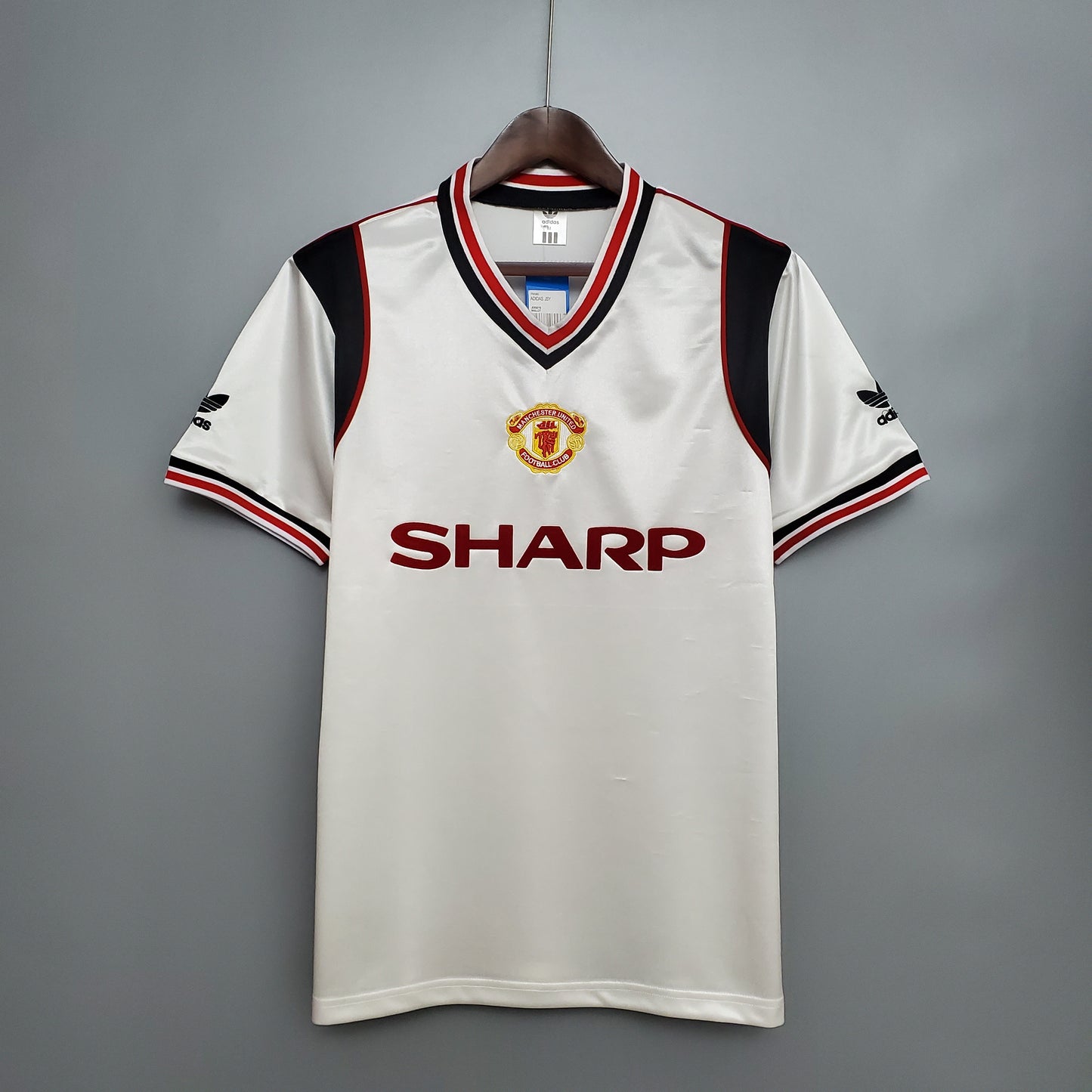 Manchester United 1985/86 Away short sleeve jersey white