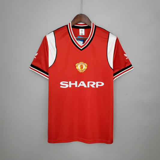 Manchester United 1985/86 Home short sleeve jersey 