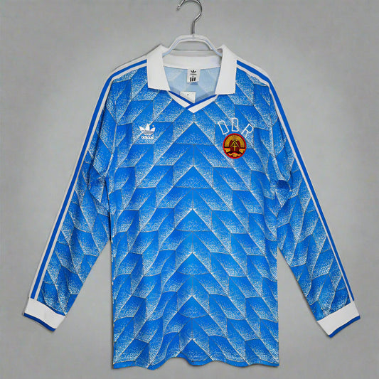 East Germany 1988 Blue Away Long Sleeve Jersey